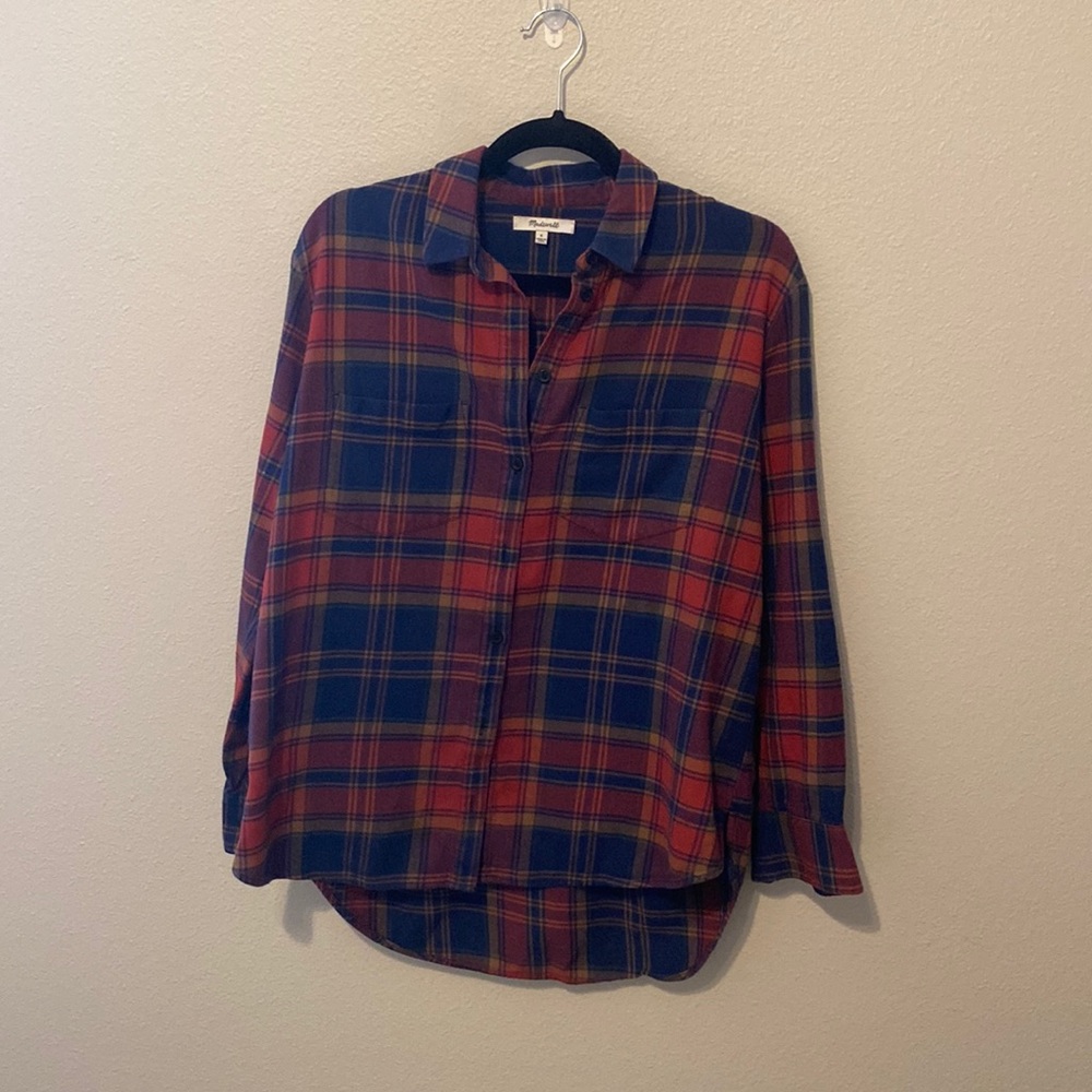 Madewell - Flannel Oversized Ex-Boyfriend Shirt in Lewis Plaid
